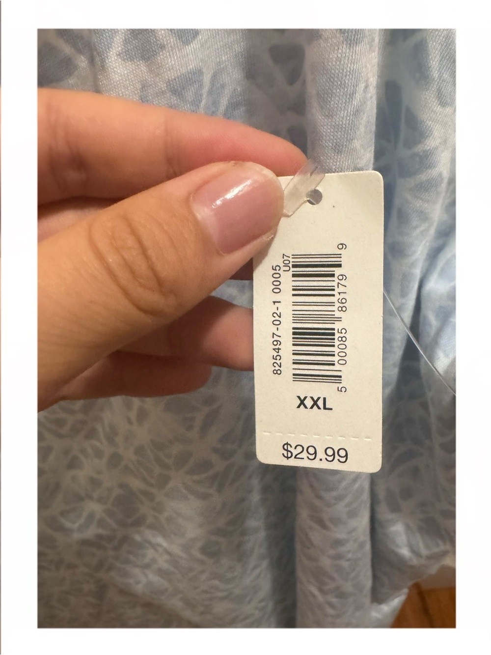 GapBody Light Blue Patterned Tank Top - Picture 4 of 4